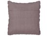 Dekokissen Samtstoff violett strukturiert 45 x 45 cm 2er Set CHIRITA_892766