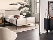 Letto Legno di pino GONFARON 140 x 200 cm Nero_1188034