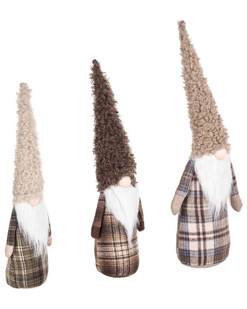 Set van 3 kerstdecoraties NAKKILA 51/55/66 cm Gnoom Bruin