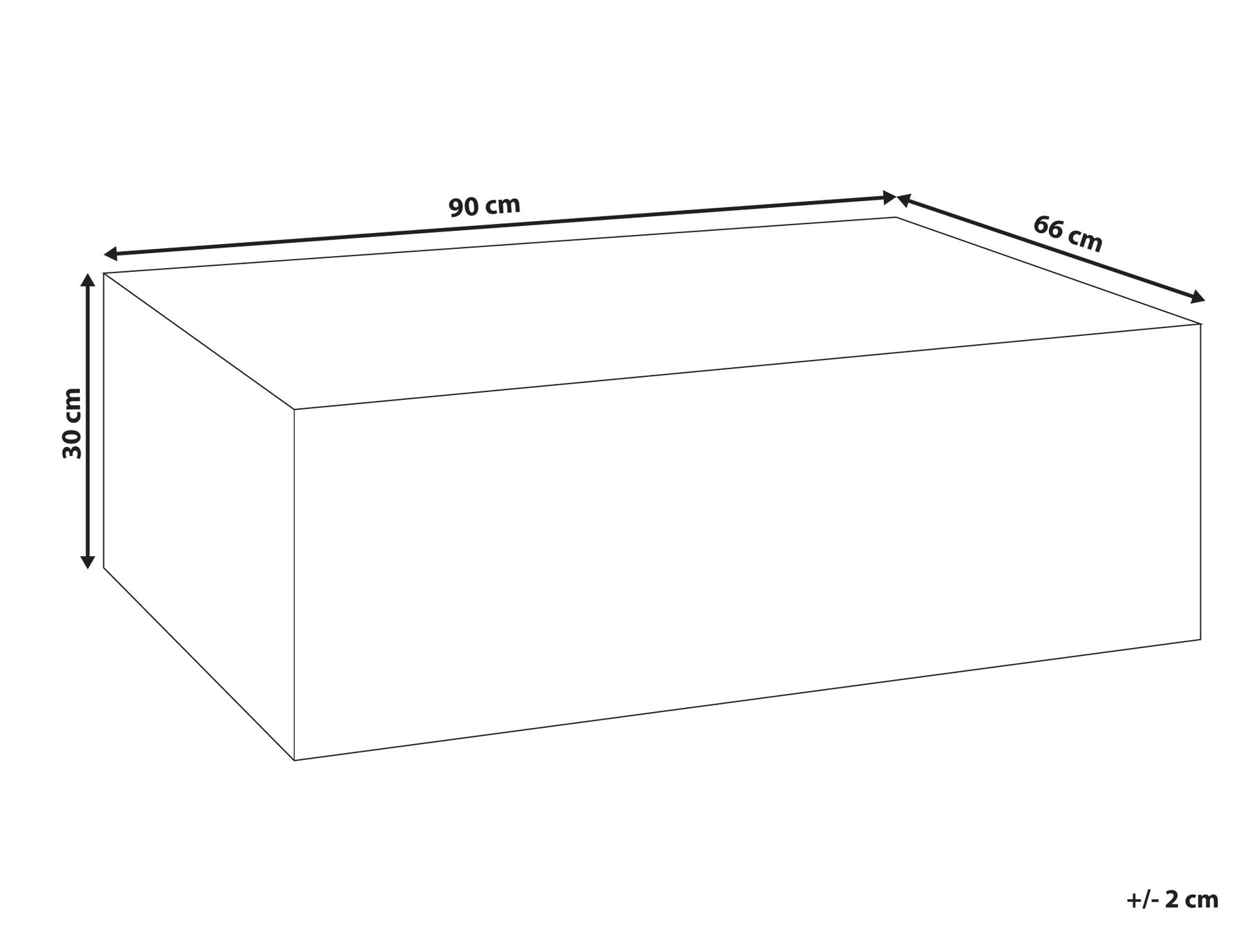 Coffee Table NOBRES 90 cm 66 cm Brown Marble_1192551
