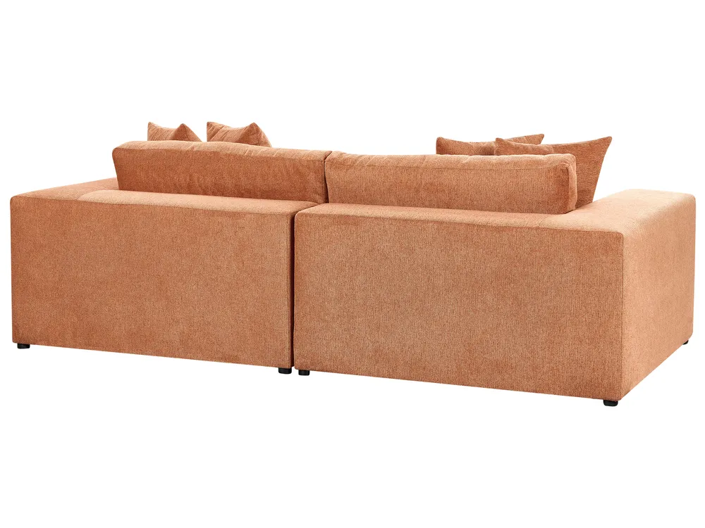 Sofa 3 Seater GLORVIKA Fabric Orange_924804