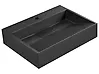 Wall Hung Basin QUENKO 500 x 380 mm Mineral Cast Black