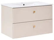 Wall Mounted Vanity Unit with Basin TARUMIR 80 cm Beige_1125493
