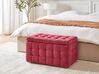 Fabric Storage Ottoman Red MICHIGAN_927049