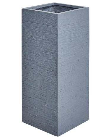 Vaso da fiori quadrato grigio 26 x 26 x 60 cm DION