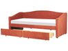 Fabric EU Single Daybed Red VITTEL_876424