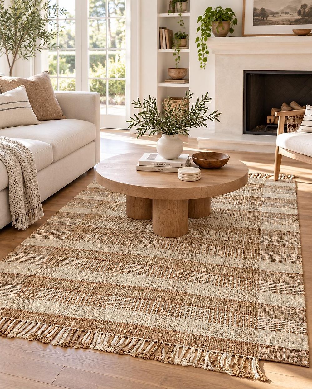 Rug BERISSA Beige 160 x 230 cm Jute