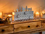 Christmas Decoration LED MUONIO 24 cm Advent Calendar White_1085039
