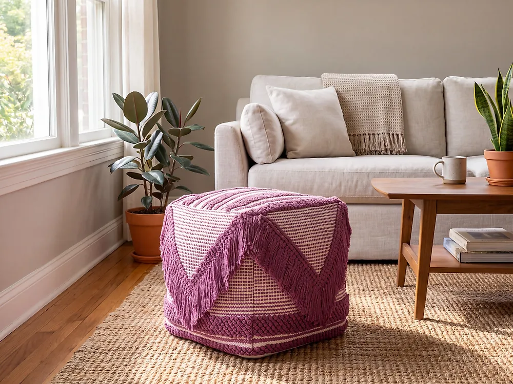 Pouf KOCHI Baumwolle Rosa_1176367