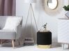 Velvet Pouffe Black SOPHIA_719683