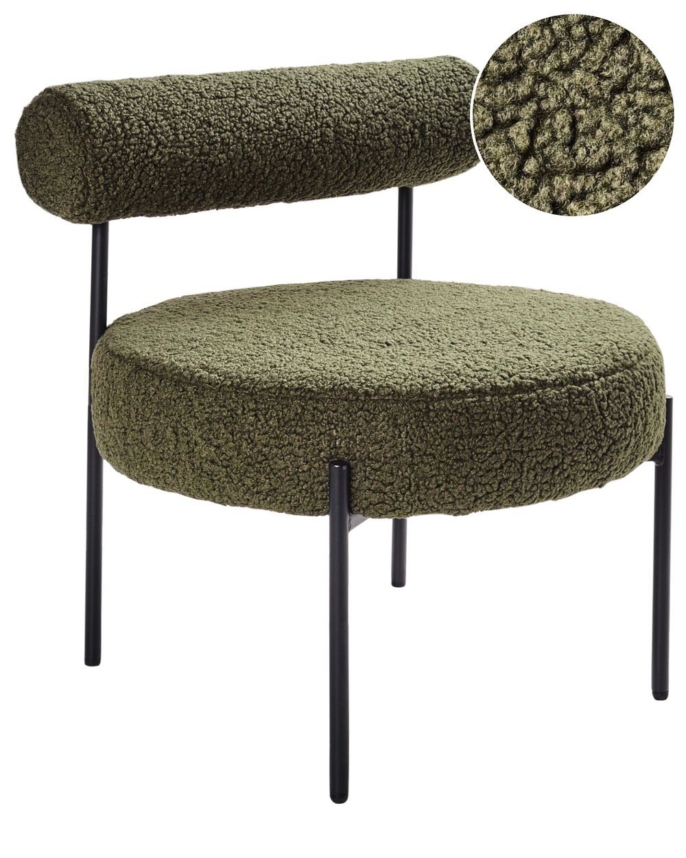 Fauteuil ALPHA Bouclé Vert