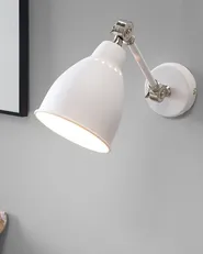 Set di 2 lampade da parete MISSISSIPPI Regolabile Metallo Bianco_770806