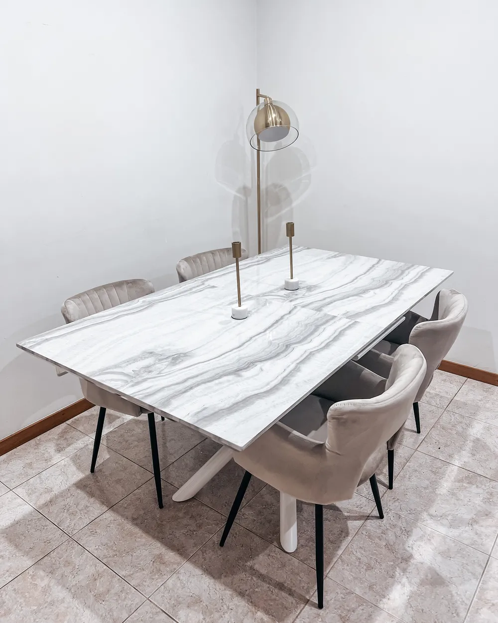 Extending Dining Table MOIRA White 160/200 cm 90 cm_895612