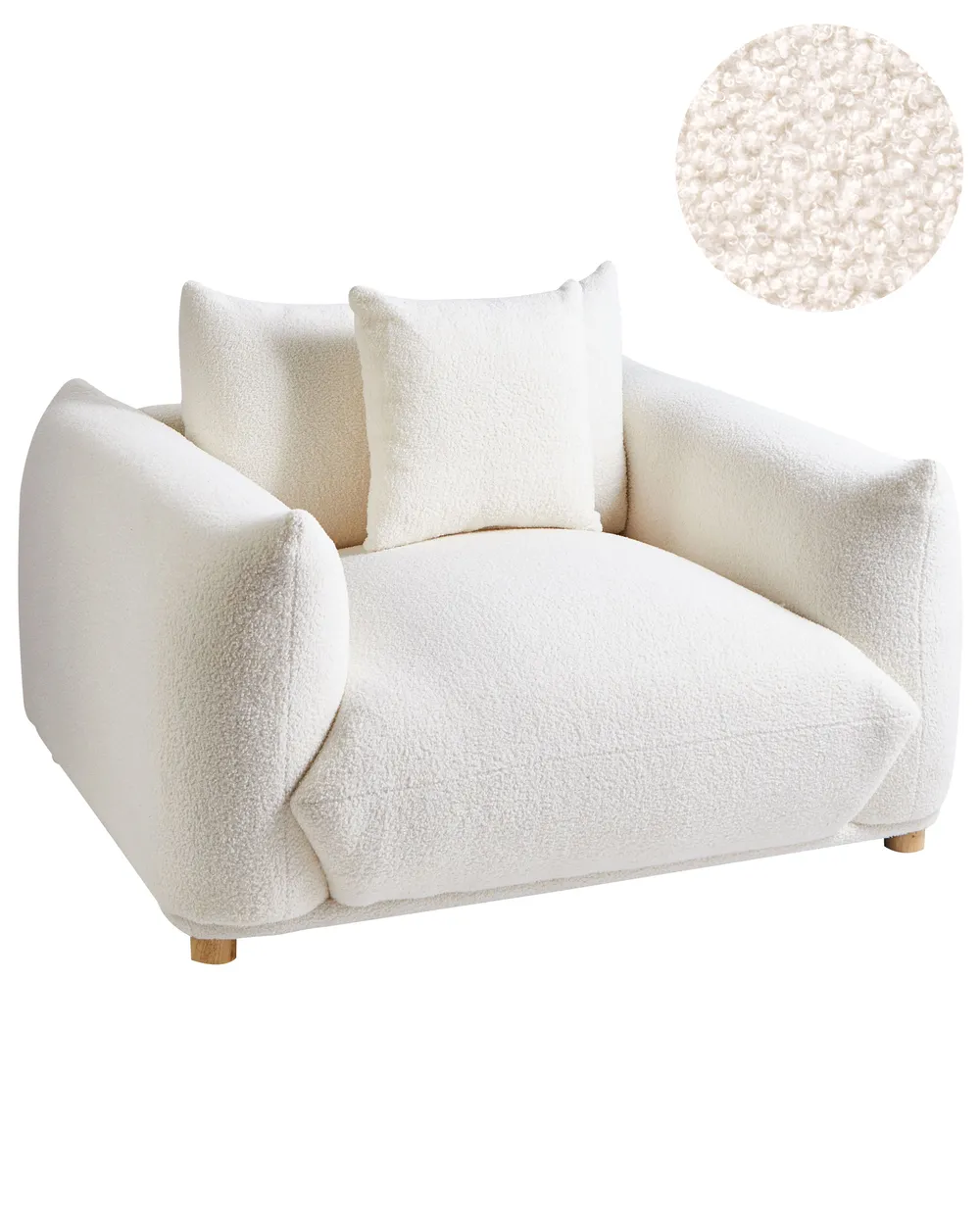 Armchair LUVOS Boucle Off-White