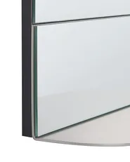 Lustro ścienne z półką BRANNAY 40 cm 60 cm Srebrny_915538