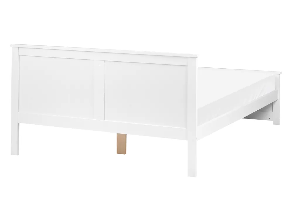 Łóżko Drewno sosnowe SABRAN 140 x 200 cm Biały_1061250