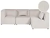 Modular Corner Sofa 4 Seater LEMVIG Corduroy Beige Left Hand