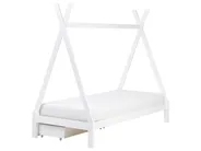 Lit à tiroirs pour enfants Tipi Bois de pin DEVAY 90 x 200 cm Blanc_963569