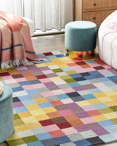 Wool Area Rug 200 x 200 cm Multicolour KANDIRA