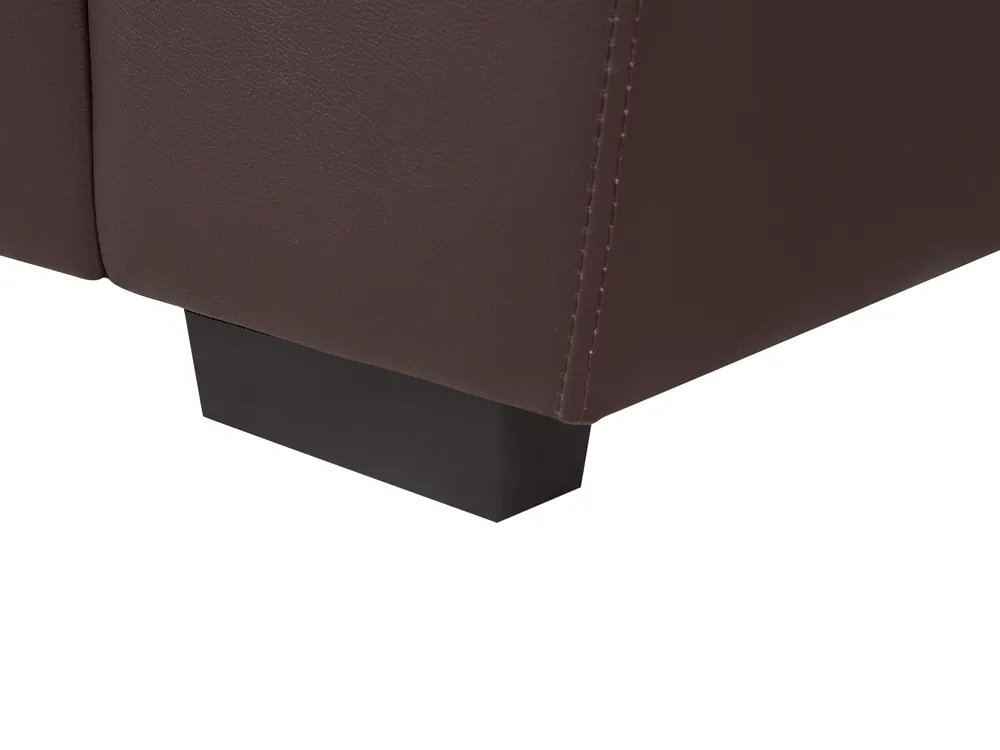 Sofa 2 Seater VOGAR Faux Leather Dark Brown_676533