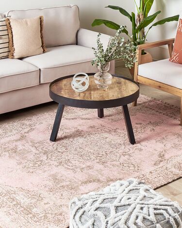 Cotton Area Rug 160 x 230 cm Pink MATARIM