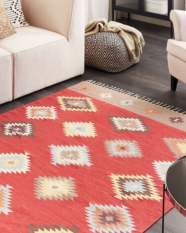 Cotton Kilim Area Rug 160 x 230 cm Multicolour LORUT