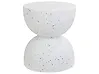 Side Table CAORIA 40 cm 40 cm Terrazzo Effect White
