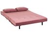 Divano letto 3 posti velluto rosa VESTFOLD_851639