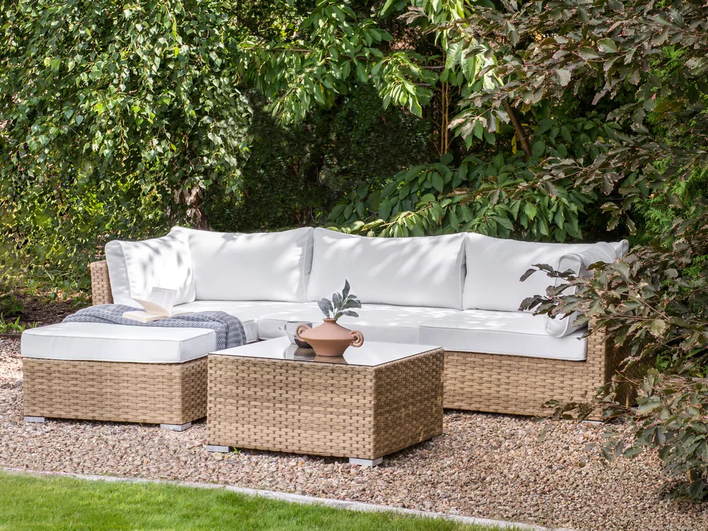 Garden Corner Sofa with Table Seater SANO Right Hand Modular PE