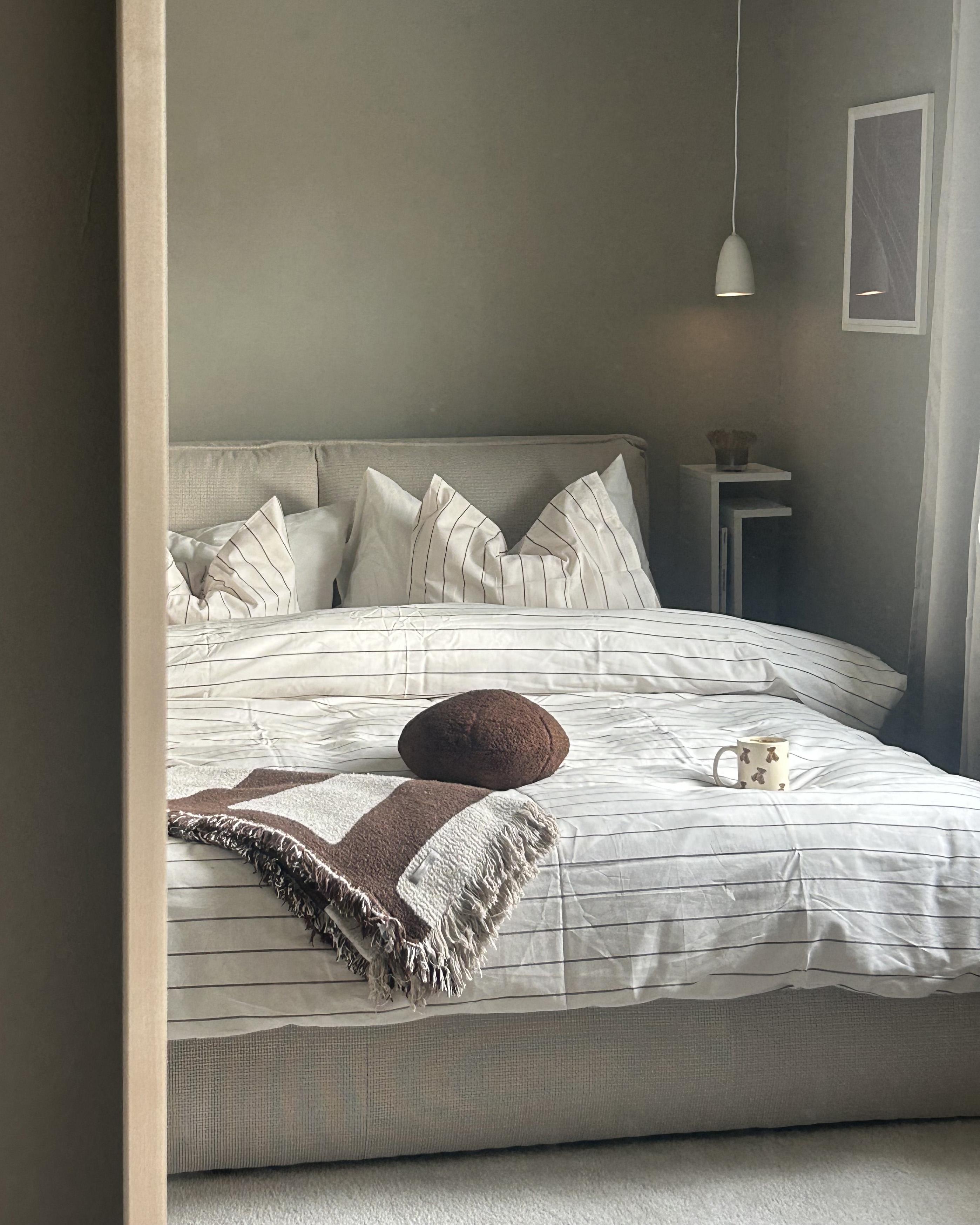 Wasserbett Stoff VINAY 160 x 200 cm Beige_943259