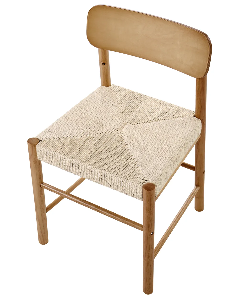 Set of 2 Dining Chairs DIGNE Wood Brown_1048982