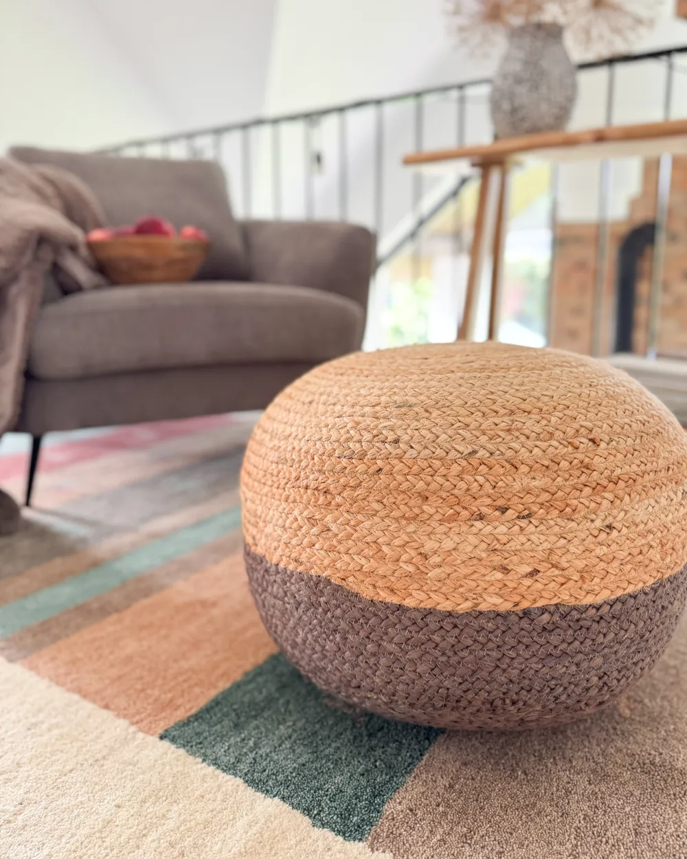 Pouf DUKI Jute Braun
