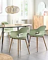 Conjunto de 2 sillas de comedor UTICA Verde claro