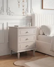 Szafka nocna 3 szuflady OBERON Beżowy_1135055