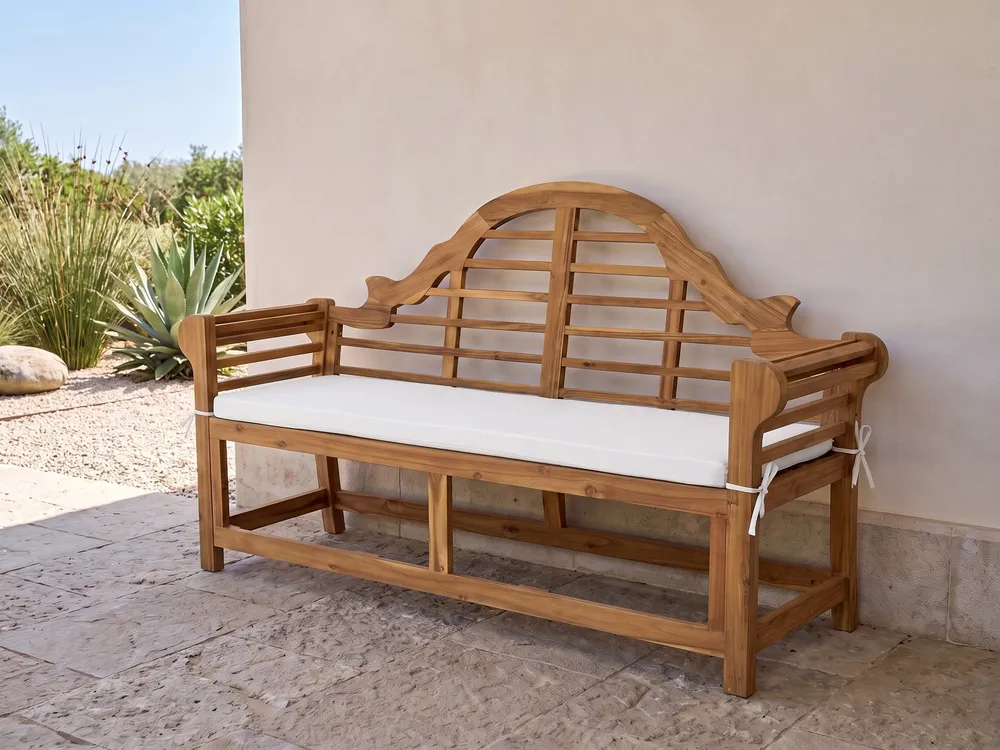 Bench Seat Pad Cushion MARLBORO 151 x 46 cm Off-White_1133142