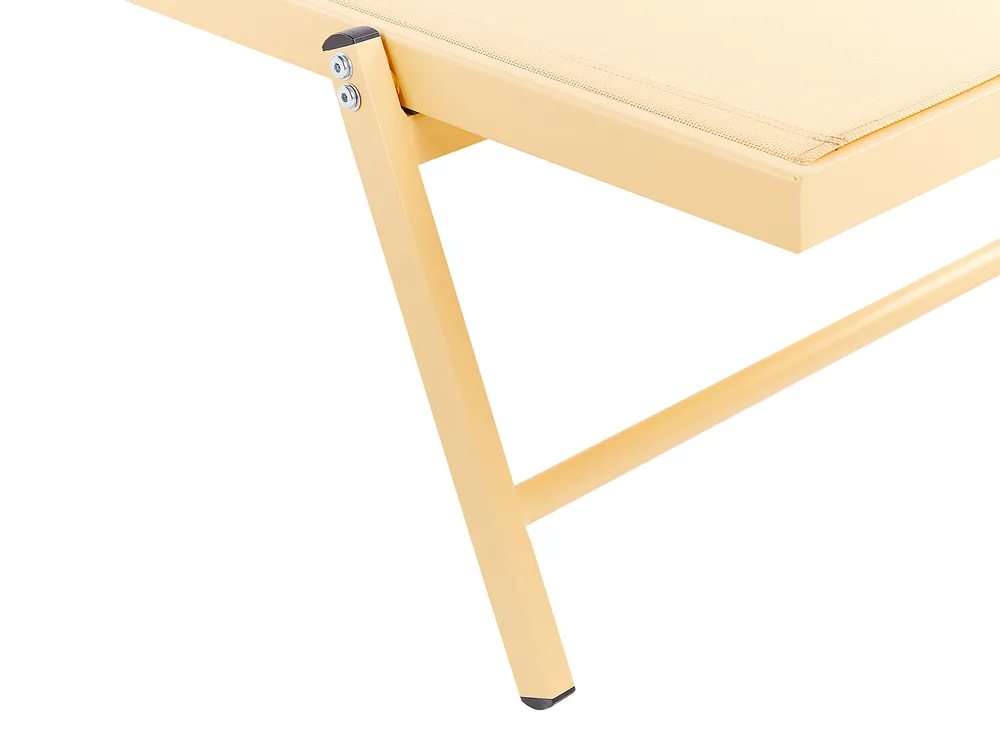 Sun Lounger PORTOFINO Reclining Metal Yellow_828462