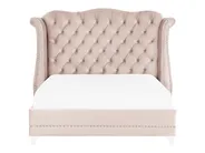 Bed Velvet AYETTE 160 x 200 cm (EU King Size) Pastel Pink_905316
