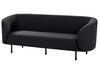 3 Seater Fabric Sofa Black LOEN_920342
