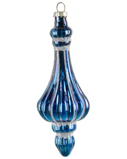 Set of 35 Baubles ICEDROP Glass Blue/ Gold_1028548