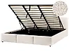 Cama con almacenaje BOUSSE Bouclé Blanco crema 180 x 200 cm
