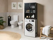 Bathroom Cabinet OKARCHE Bamboo 63 cm Black_1050654