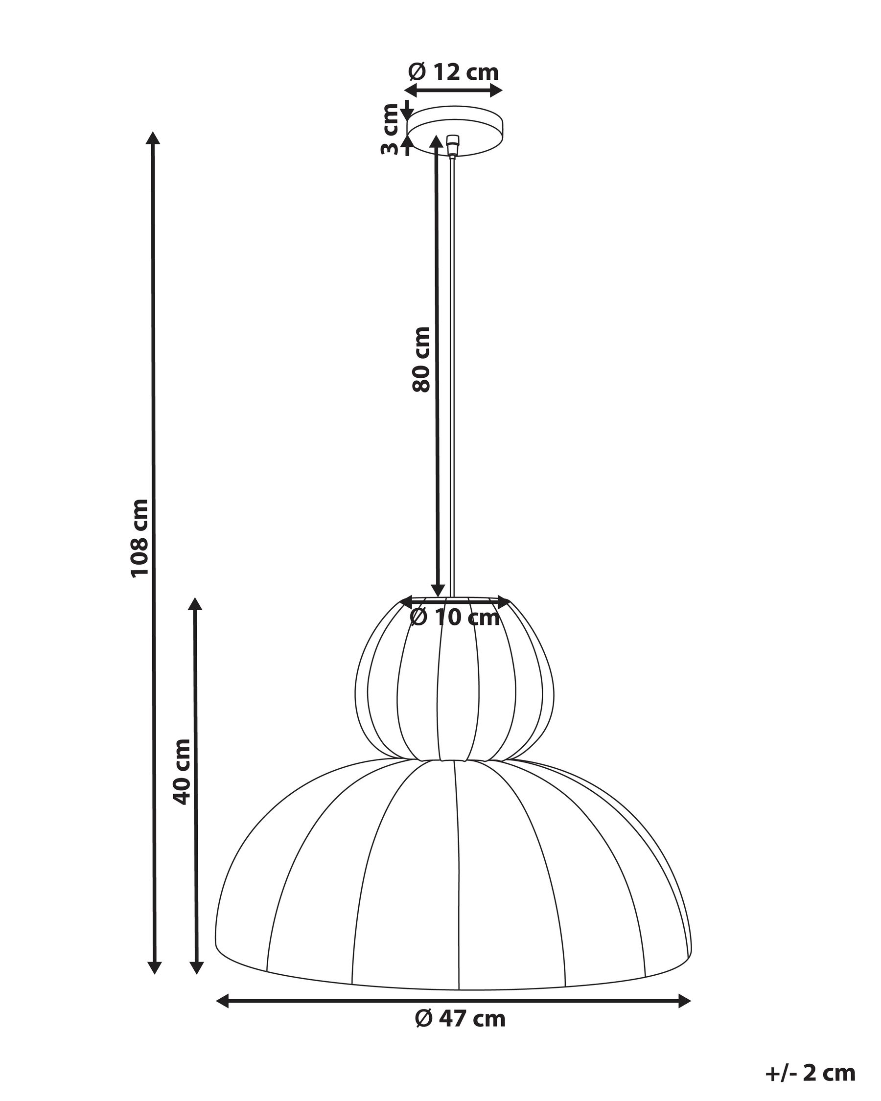 Pendant Lamp GOELETTE Faux Silk White_1008189