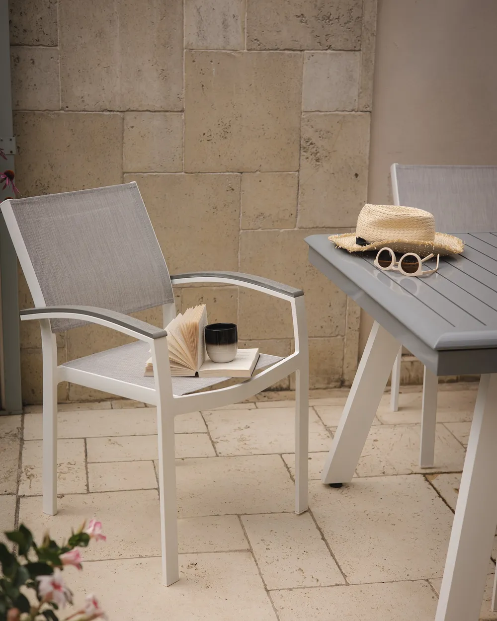 Set of 4 Garden Chairs PERETA Metal Grey_1006262