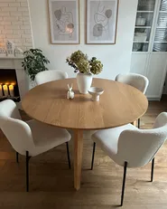 Dining Table HUNTLEY Light Oak 140 cm 140 cm_1033846