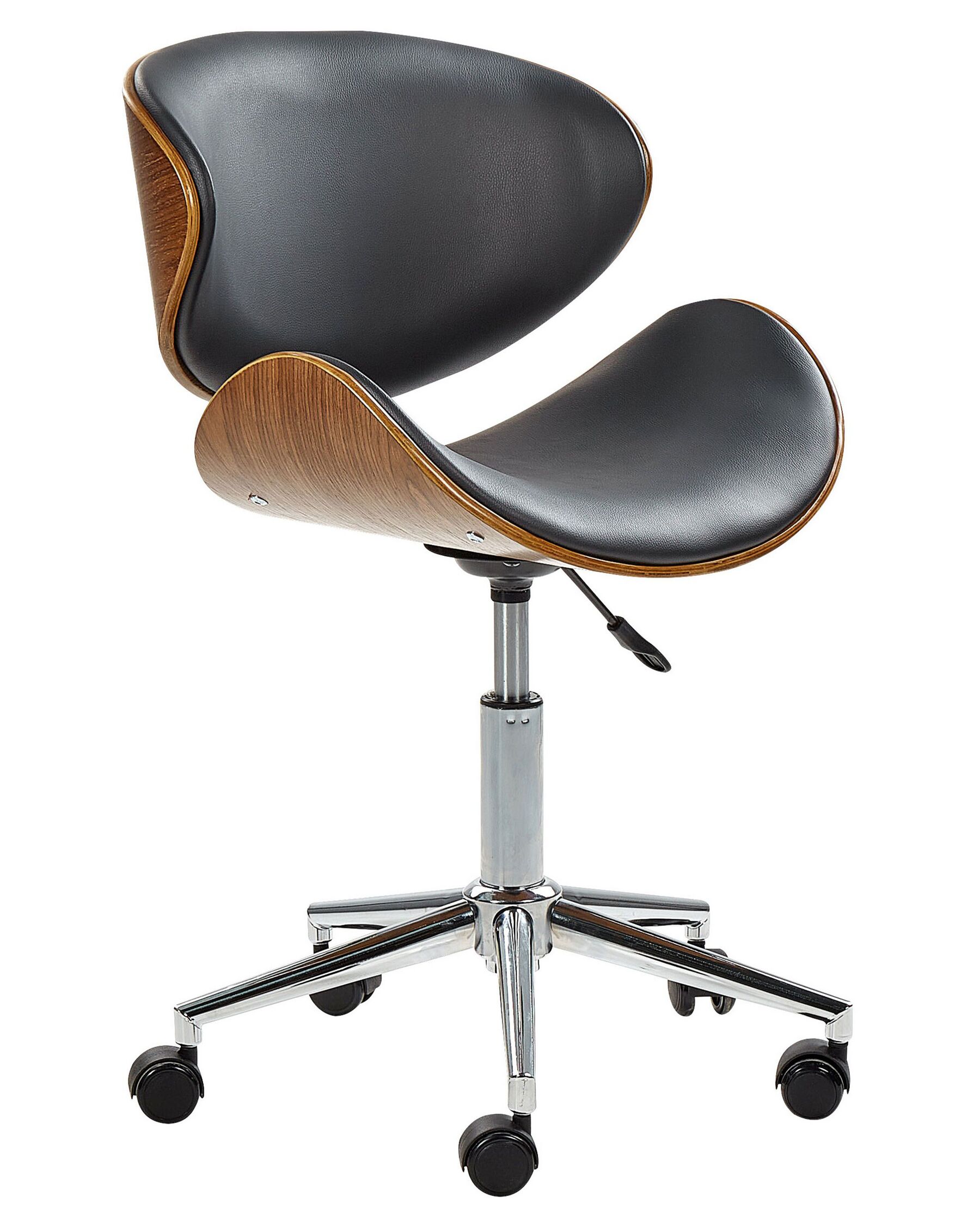 Cadeira de escritório sem braços castanha e preta ROTTERDAM_713229