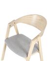 Zestaw 2 krzeseł do jadalni jasne drewno z szarym YUBA_837231