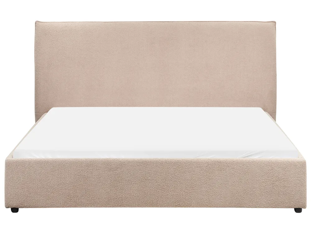 Waterbed Boucle LAVAUR 160 x 200 cm (EU King Size) Taupe_985812