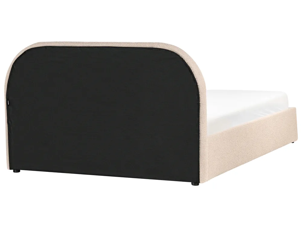 Ottoman Bed QUILLIEN Boucle Beige 140 x 200 cm (EU Double)_989882