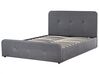 Fabric EU Double Size Ottoman Bed Dark Grey RENNES_702966