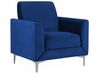 Conjunto de sofás com 6 lugares em veludo azul marinho FENES_730592